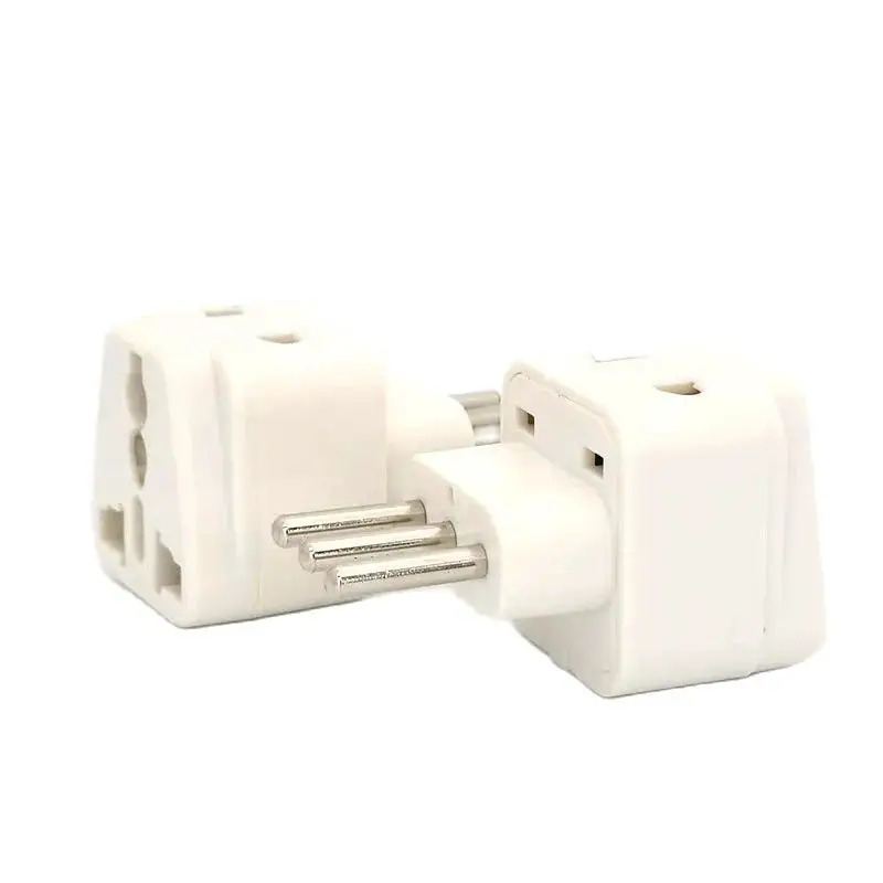 Universal Copper 2 in 1 Swiss CN HK EU US UK AU to Italy Travel Wall Converter Adapter Plug Type L 10A 250V White Black
