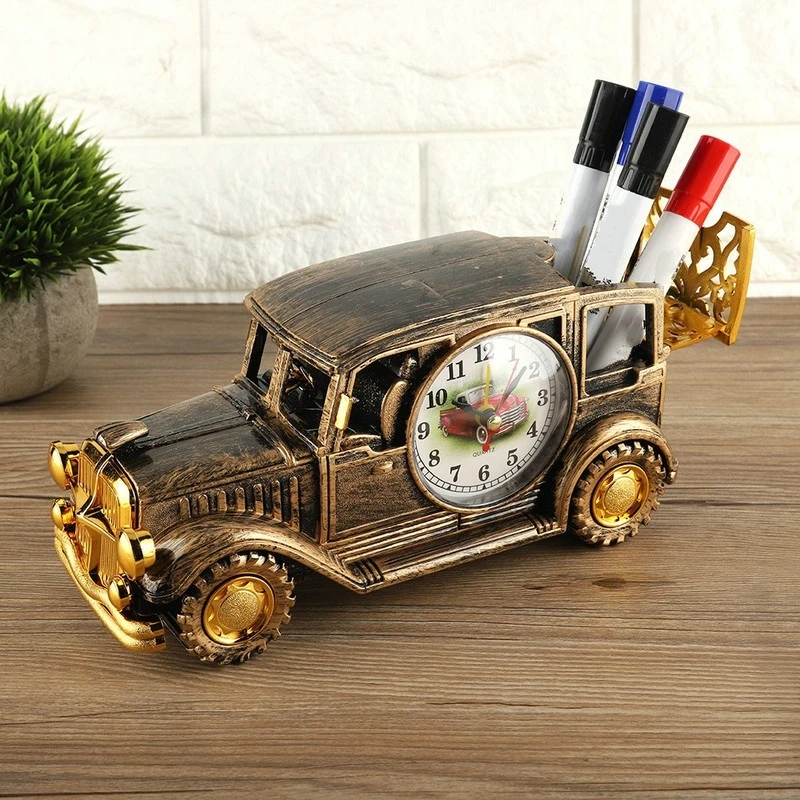 Multifunction Desk Alarm Clock Classical Vintage Car Alarm Clock Gift