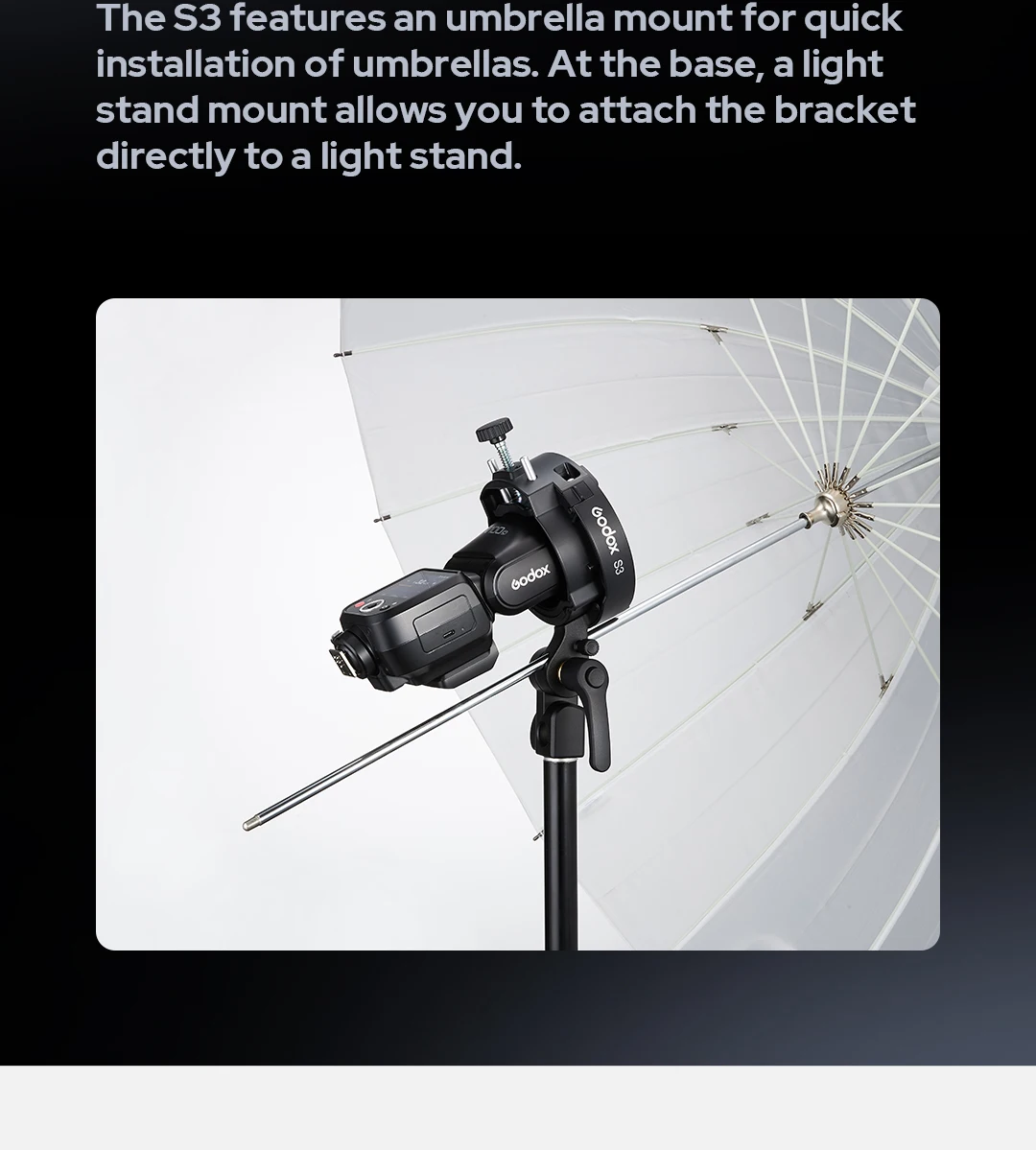 S3 Flash Holder Bracket Bowens Mount Flash Bracket for  Flash V100, V860llI, TT3