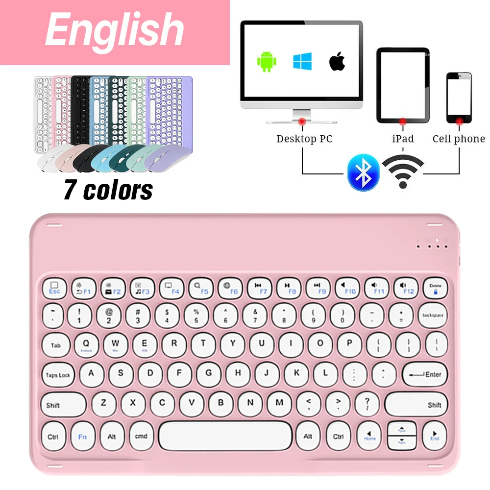 Espa-ol-Teclado-y-rat-n-Bluetooth-para-iOS-Android-sistema-Windows ...