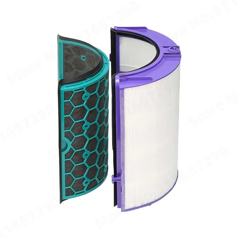Filtre HEPA pour Dyson TP05 HP04 HP05 DP04, vue latérale montrant les plis du média filtrant.
