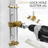 Wooden Door Lock Hole Opener Kit Lock Mortiser Slotter Jig Key Hole Drilling Guide Installation Lock Hole Locator 1