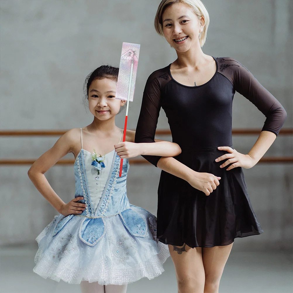 

2 Pcs Wand Rhythmic Gymnastics Ribbons Child Dance Twirling Wands Polyester Performing