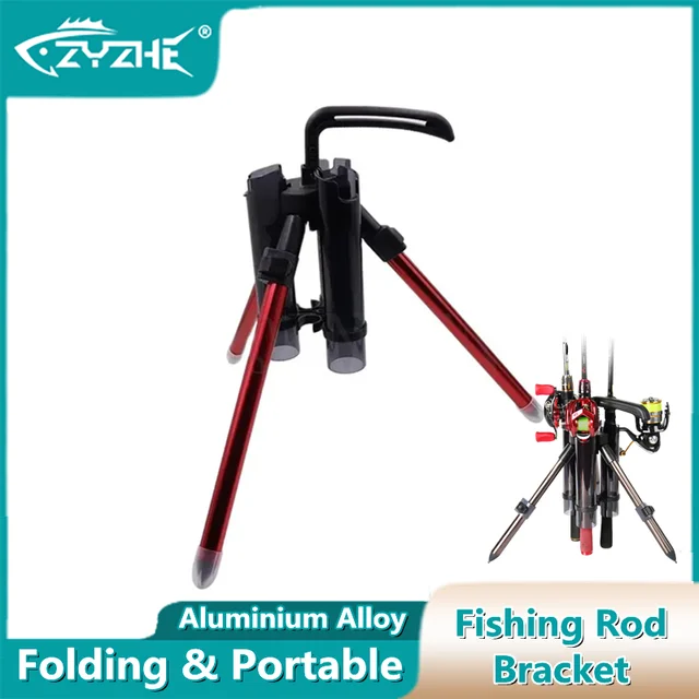 ZYZ Tripod Fishing Rod Bracket Folding and Portable Aluminium Alloy Fishing  Pole Hanger Fishing Rod Holder Accessories Tackle - AliExpress