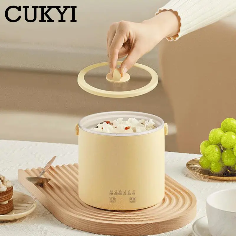 Portable Multicooker large caliber Stew Pot Slow cooker Non-stick Rice Cooker Reservation Noodles Boiler Portable Crock Pot 0.8L 5