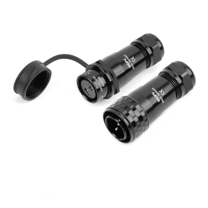 Weipu Sa20 Sa2010/P Sa2011/S Impermeabile Push-Pull Quick Connect M20 Connettore Elettrico Dritto 2 3 4 5 6 7 9 12Pin 25A 10A 5A