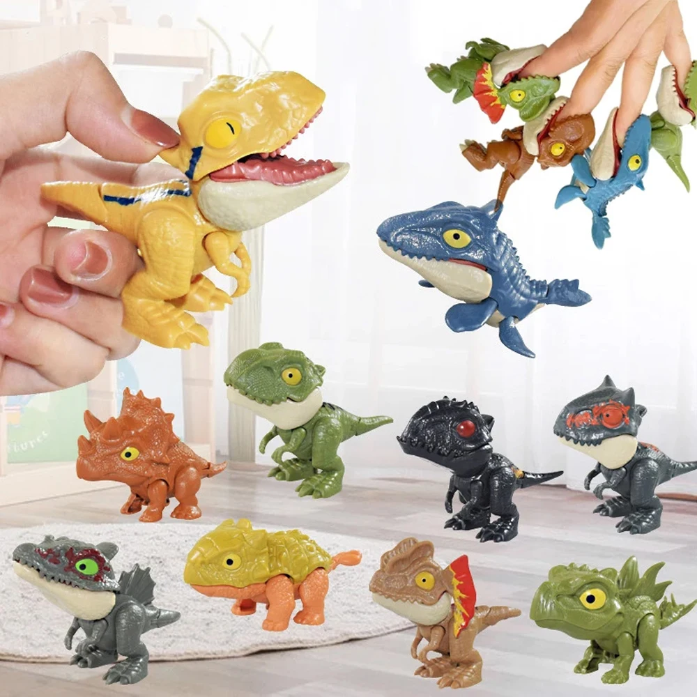 Cute Finger Dinosaurs Set 5/6/8PCS Multiple Play Ways & Styles For Childrens Creative Fun and Education