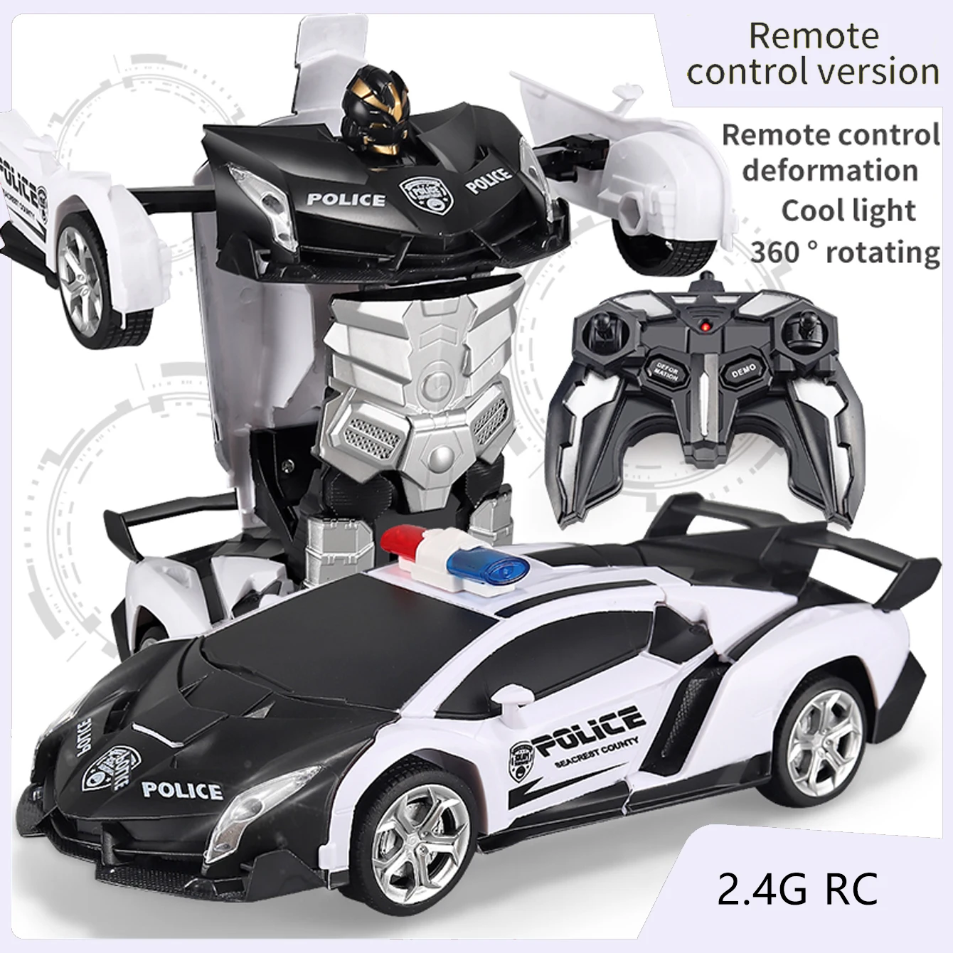 2-in-1 remote control car - transforming robot, the best choice of Birthday Christmas gift toys for boys and girls 2