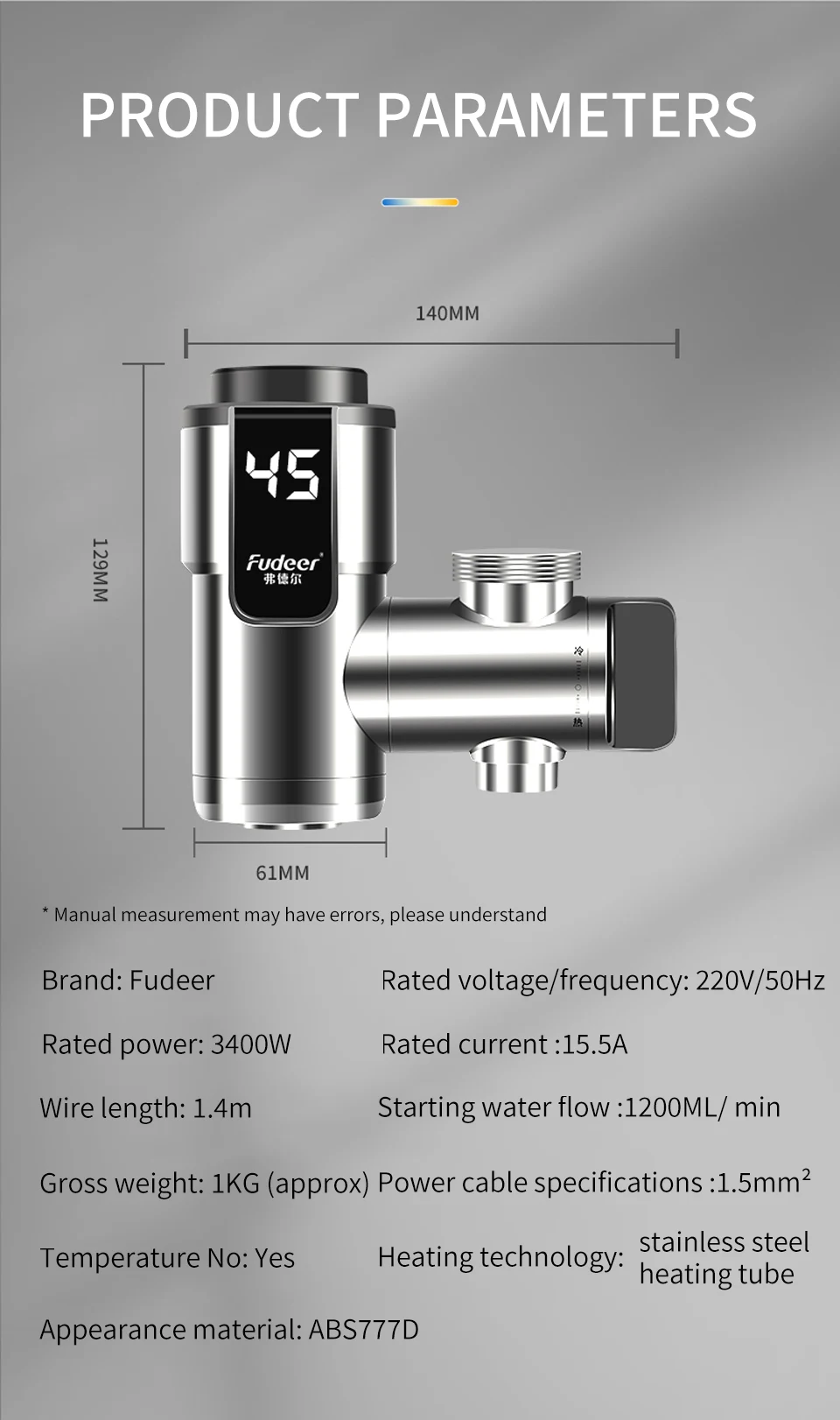 Instalação gratuita, 220V, 3400W