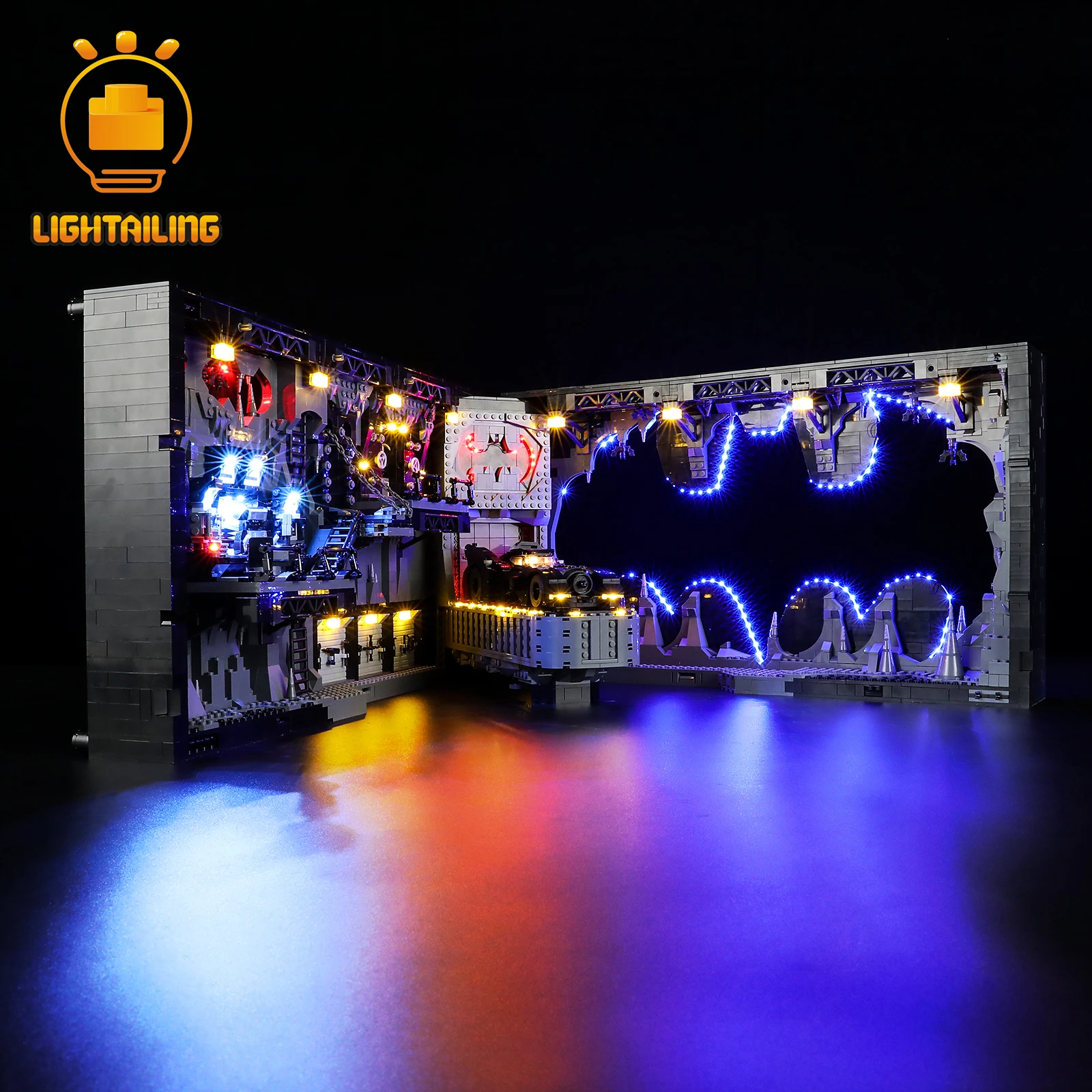 Kit de luz LED para crianças, Building Block Set, Shadow Box, Brinquedos não incluem o modelo, 76252