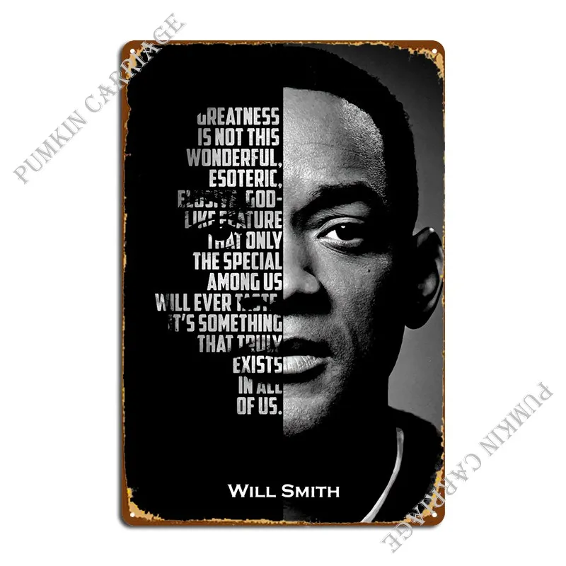 Will Smith Metal Sign Crea Wall Cave Wall Decor Wall Cave Tin Sign Poster