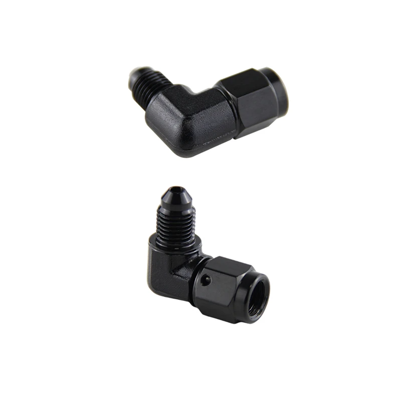 3 An 90 Degree Male To Male Flare Union Fitting Black 3an 