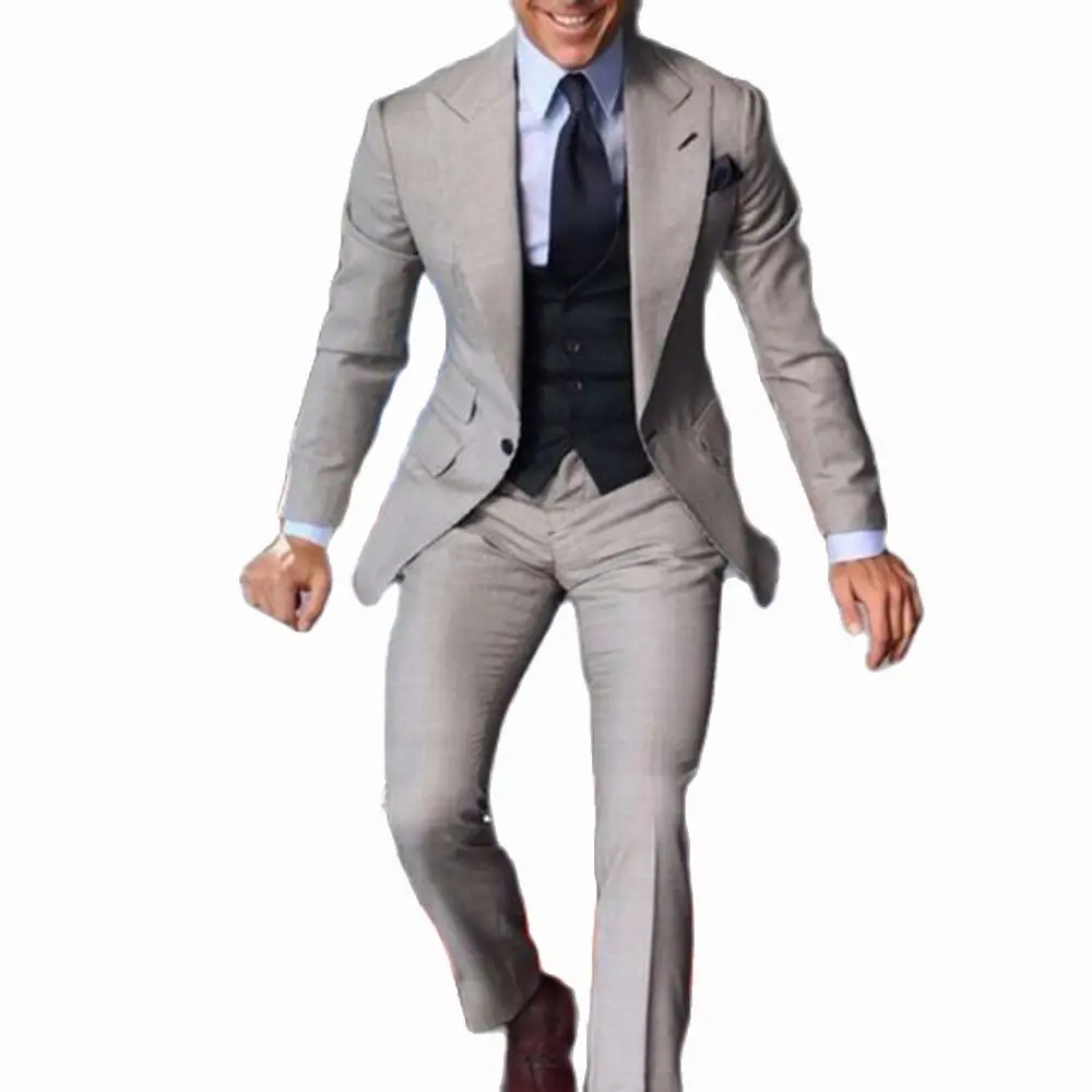 Tailor Made 3 Pieces Suit for Men Slim Fit Business Suit Groomsmen