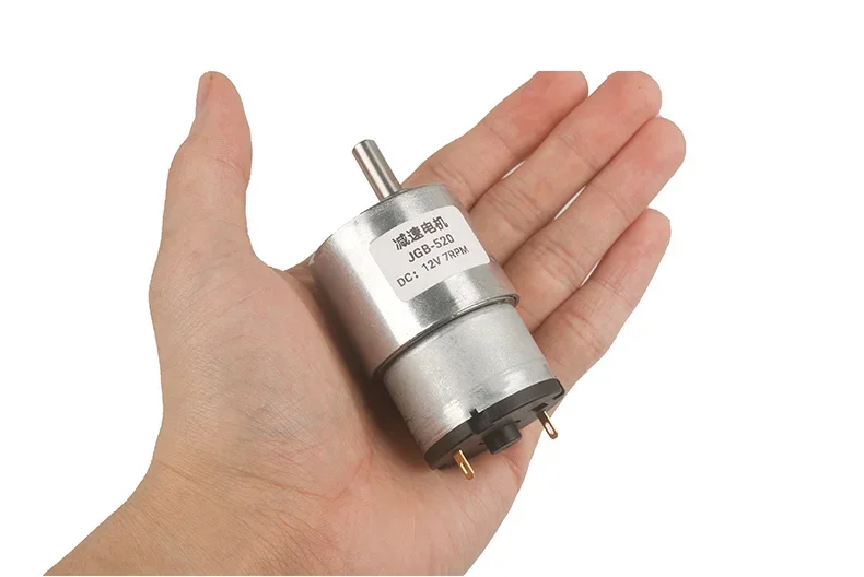 JGB37-520 Miniature High Torque Metal Gear Reducer Motor 6V/12V/24V 7RPM-960RPM Micro Speed Adjustable Forward And Reverse