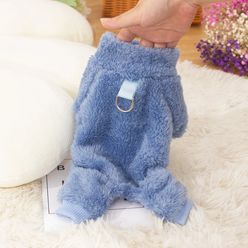 Warm Pet Clothes For Small Dogs Pajamas Puppy Fleece Jumpsuit French Bulldog Chihuahua Teddy Coat Poodle Overalls Pet Supplies pet clothes
