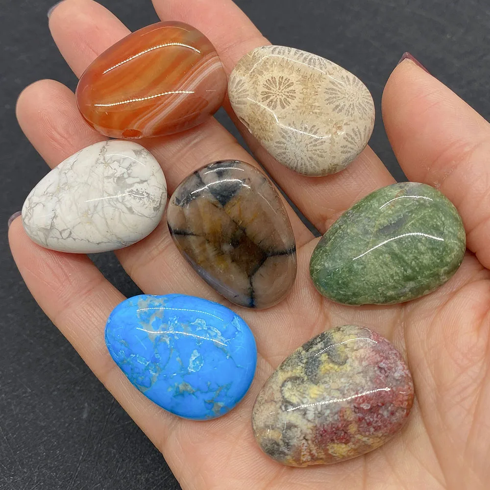 

Овальные бусины с большим отверстием для кабошона, 2 шт./шт.