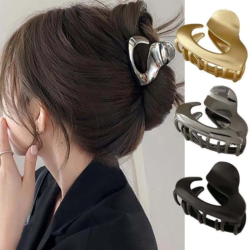 

Geometric Metal Hair Clips for Women Korean Small Hair Claw Clip French Elegance Hair Accessories Temperament Girls Hairpin