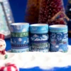 19 Pcs/set Blue Forest Snowflake Silvery Christmas Tree Washi Tape Set Scrapbooking Diy Journal Stationery Deco Art Supplies 2