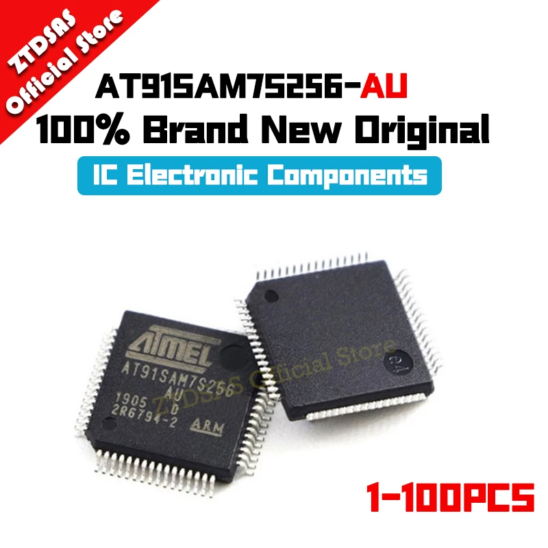 

1-100PCS New Original AT91SAM7S256-AU AT91SAM7S256 AT91SAM7S AT91S IC MCU LQFP-64 Chip