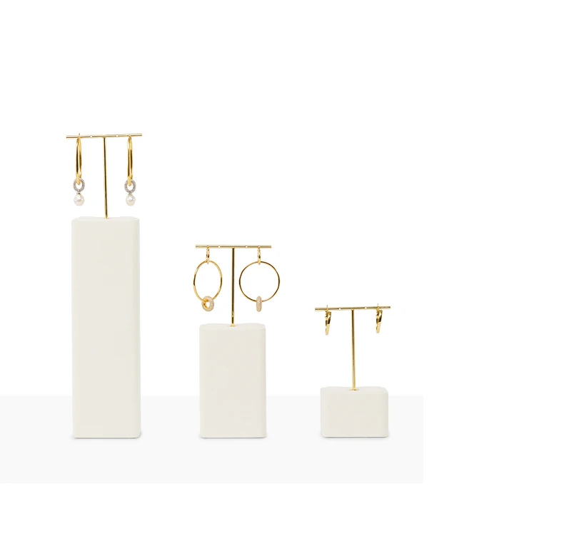 Oirlv Display Schmuckhalter Ständer Beige Stilvolle Uhr Ring Ohrringe Armreif Halskette Schmuck Display Ständer für Store Vitrine – Detail 5