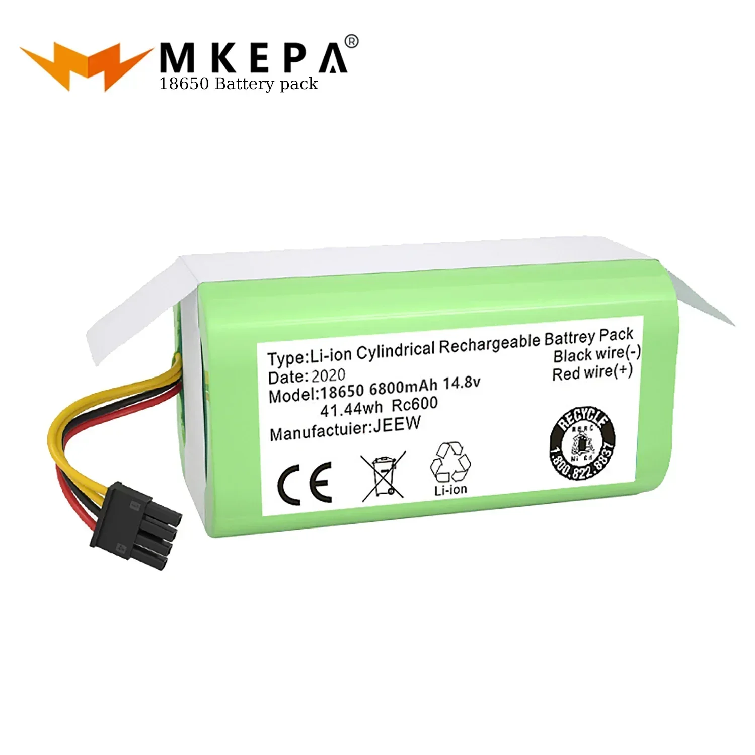 

Mkepa 14.4V 6800mAh 18650 Li-lon Battery for Cecotec Conga 1290 1390 1490 1590 Vacuum Cleaner Genio Deluxe 370 Gutrend Echo 520