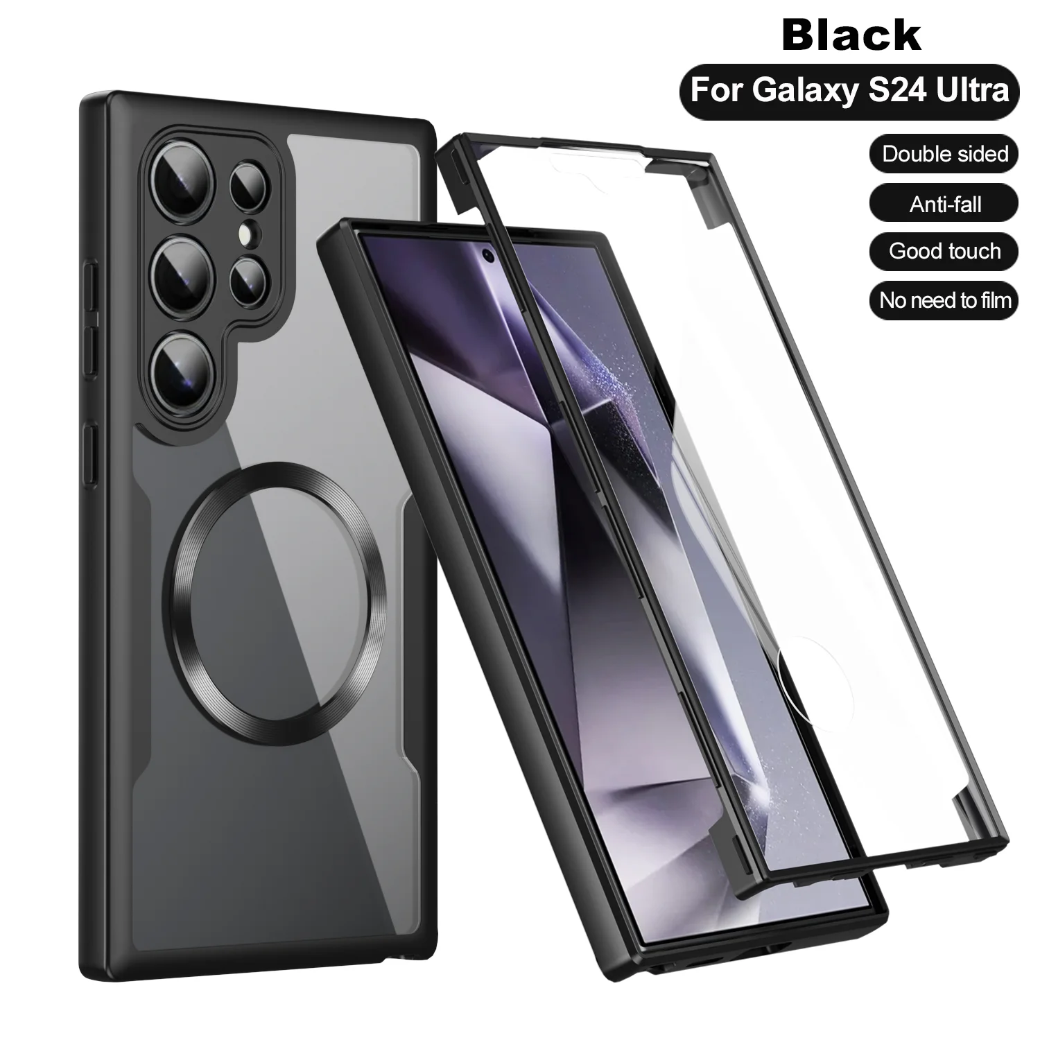 Magnetic 360 Full Body Clear Protective Case with Magsafe Compatibility