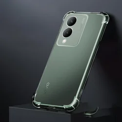 Shockproof Transparent Silicone Phone Case with Airbag Corners for VIVO Y17S (Clear)