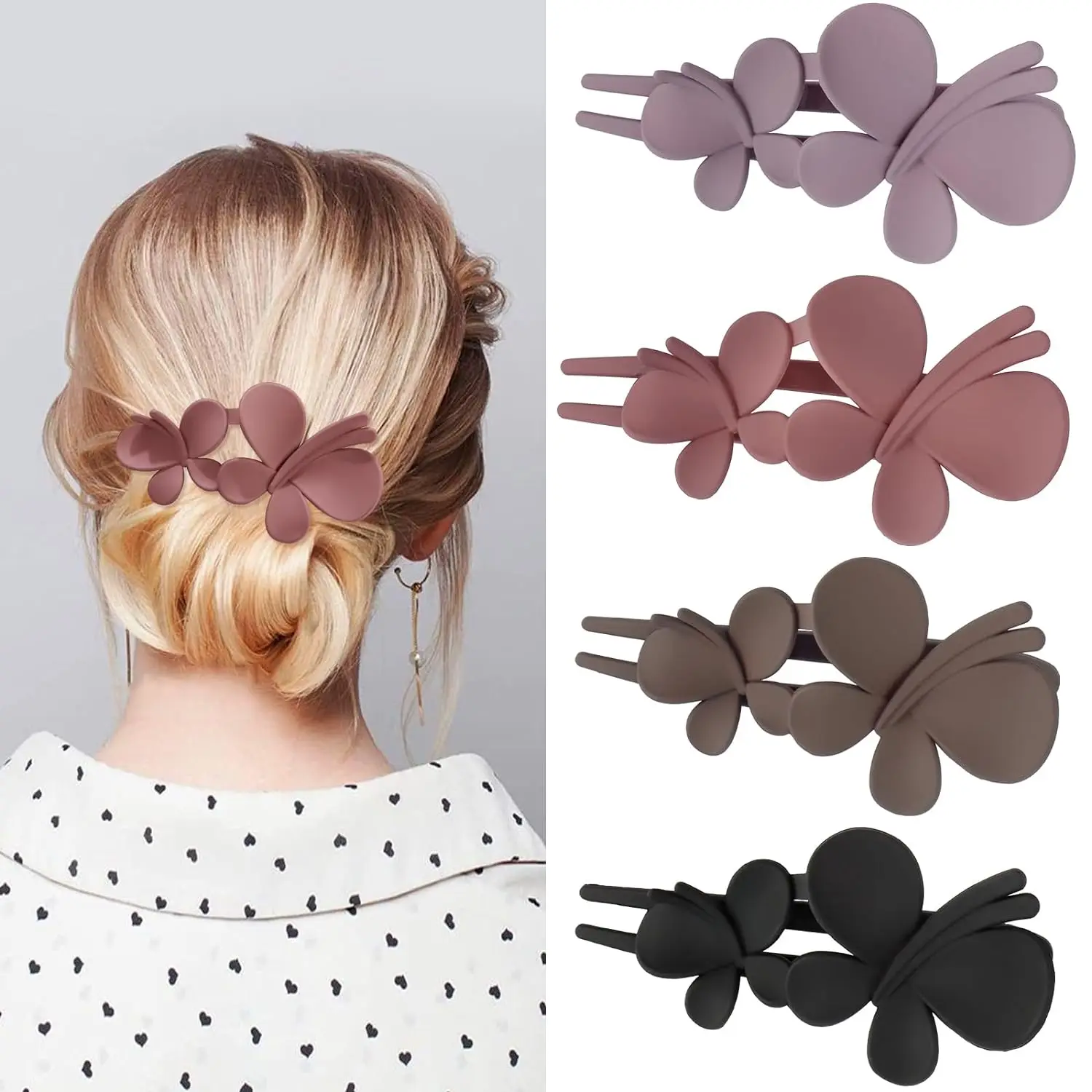 4pcs Blume Haars pangen Haars pange Blumen Haarnadeln Haar Krallen Clips Haars pangen greifen elegantes Haar a