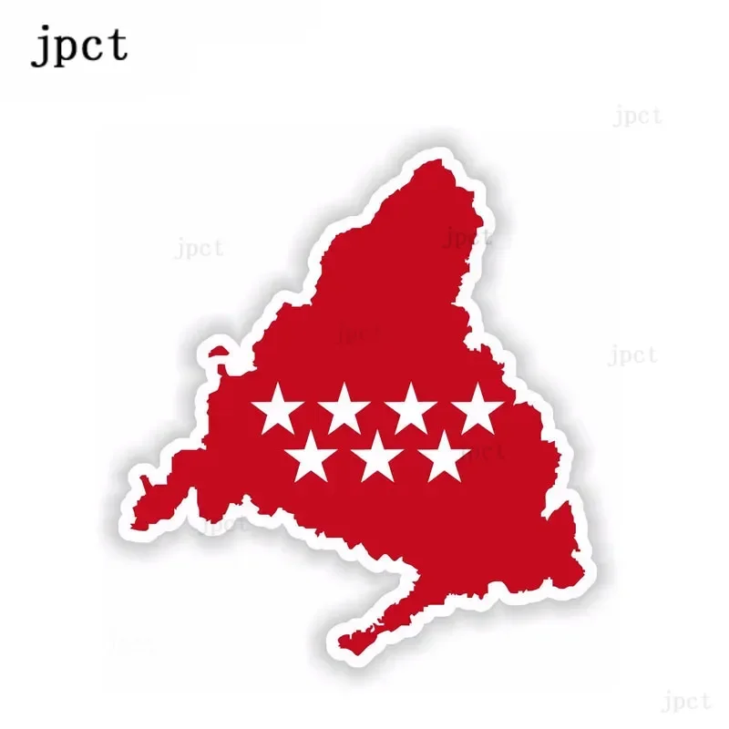 

JP personalized car sticker, Spanish Madrid flag sunscreen anti ultraviolet reflective Decal Car window, 12cm * 13cm