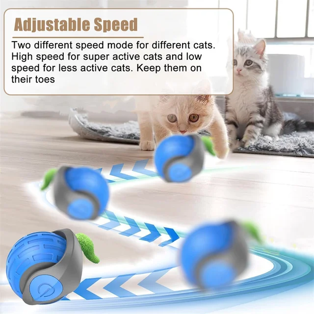 Smart Cat Toys Balls Automatic Interactive Pet Electric Rolling Teaser USB Rechargeable Kitty Moving Bouncing ball Mouse Car toy 5