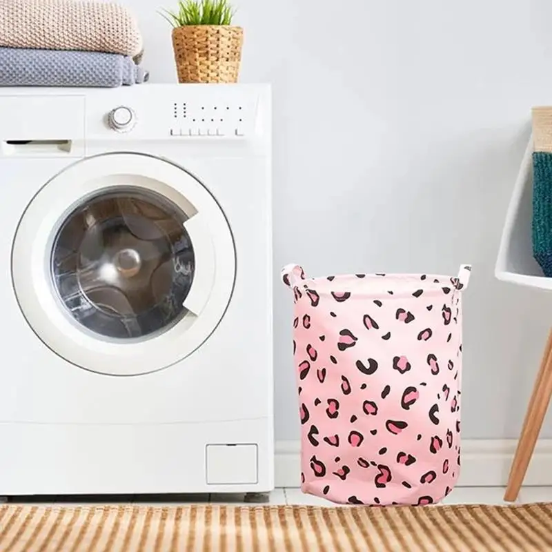 Household Laundry Clothes Basket Portable Bathroom Dirty Clothes Storage Hamper Home Dormitory Sanitary Organizer