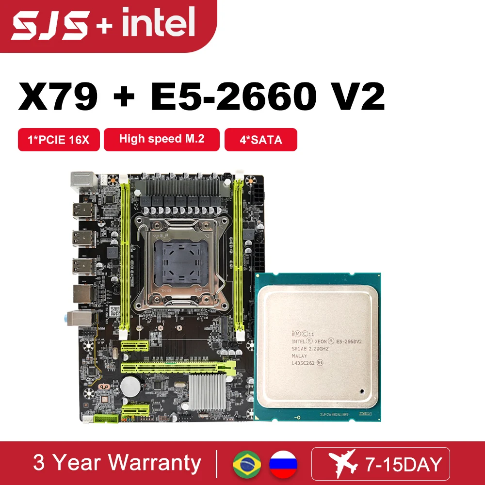

Материнская плата SJS X79 LGA 2011 XEON X79 с процессором Intel E5 2660 V2, ОЗУ DDR3, ПАМЯТЬ Combo X79 XEON Kit, материнская плата NVME