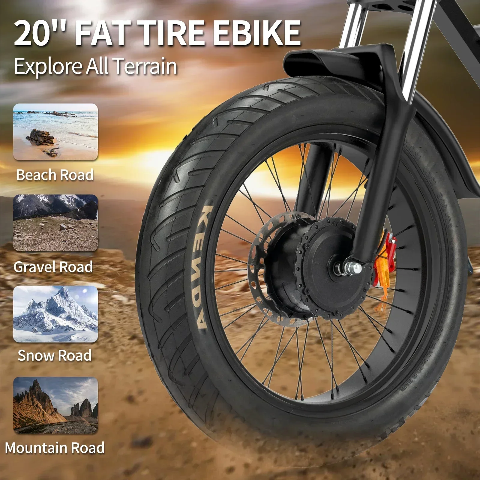 Ebike Dual Motor 2000W Two Batteries 40AH 20*4.0 Fat Bicycle electric bike electric bicycle