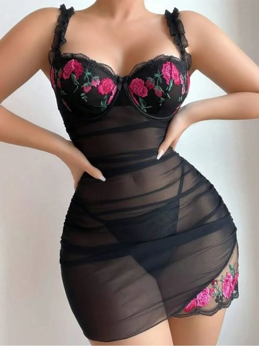 Sexy Lingerie Set For Women Corset Lace Bodysuit Set  Erotic Lingerie Set Belt OnlyFans Tightening Fantasy Underwear