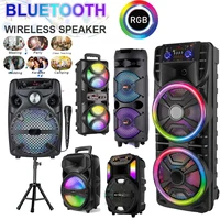 8000W/6000W/4000W/3000W Portable Bluetooth Speaker Subwoofer Heavy Bass Sound System Party Speakers With Microphone, Remote LOT