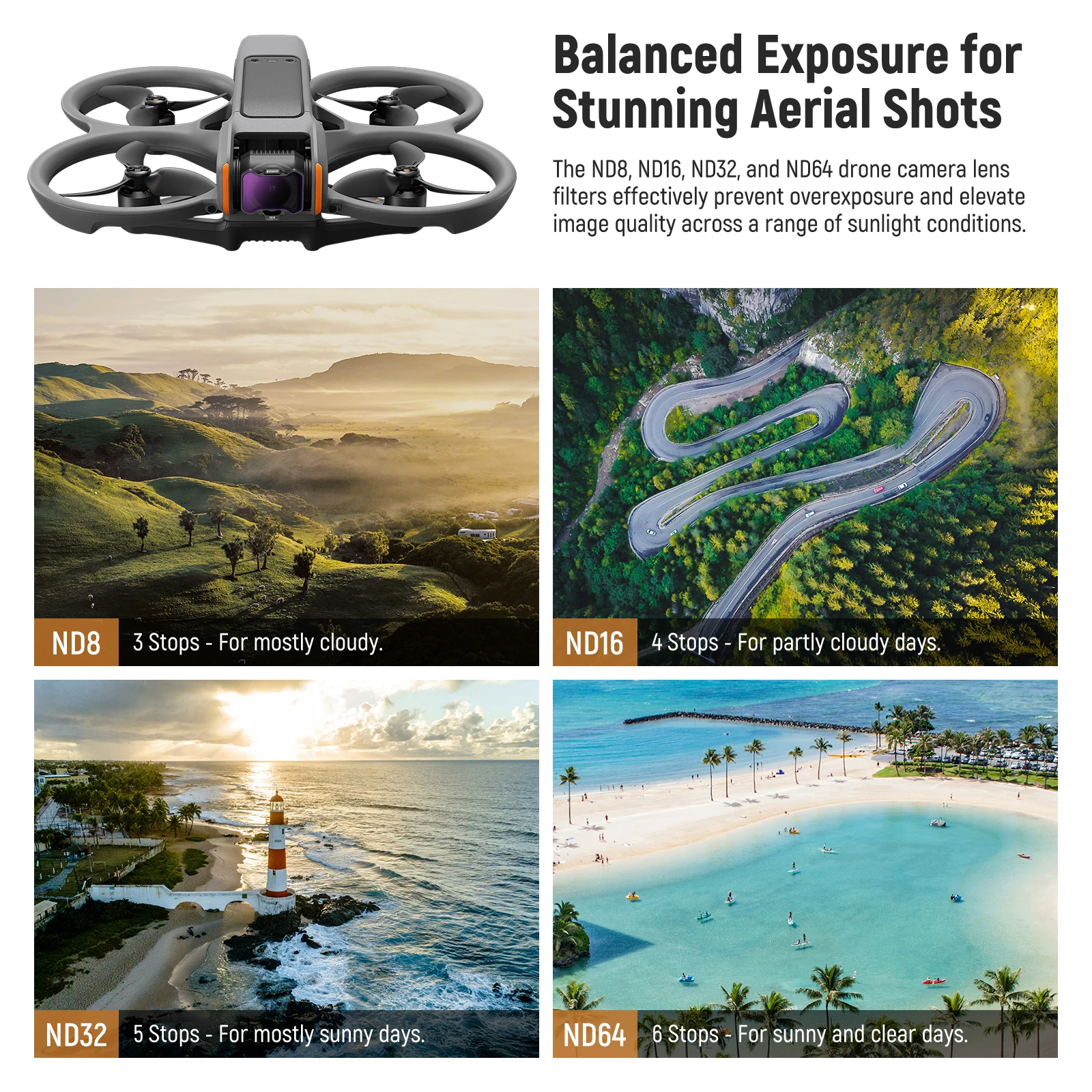 Kit Filtres ND UV CPL pour DJI Avata 2 - 6 Pièces