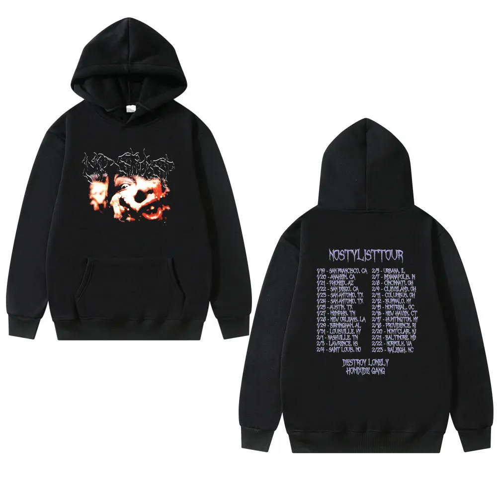 

Rapper Destroy Lonely NoStylist 2023 Graphic Hoodie Men Hip Hop Style Hooded Sweatshirt Men's Fashion Casual Oversized Hoodies