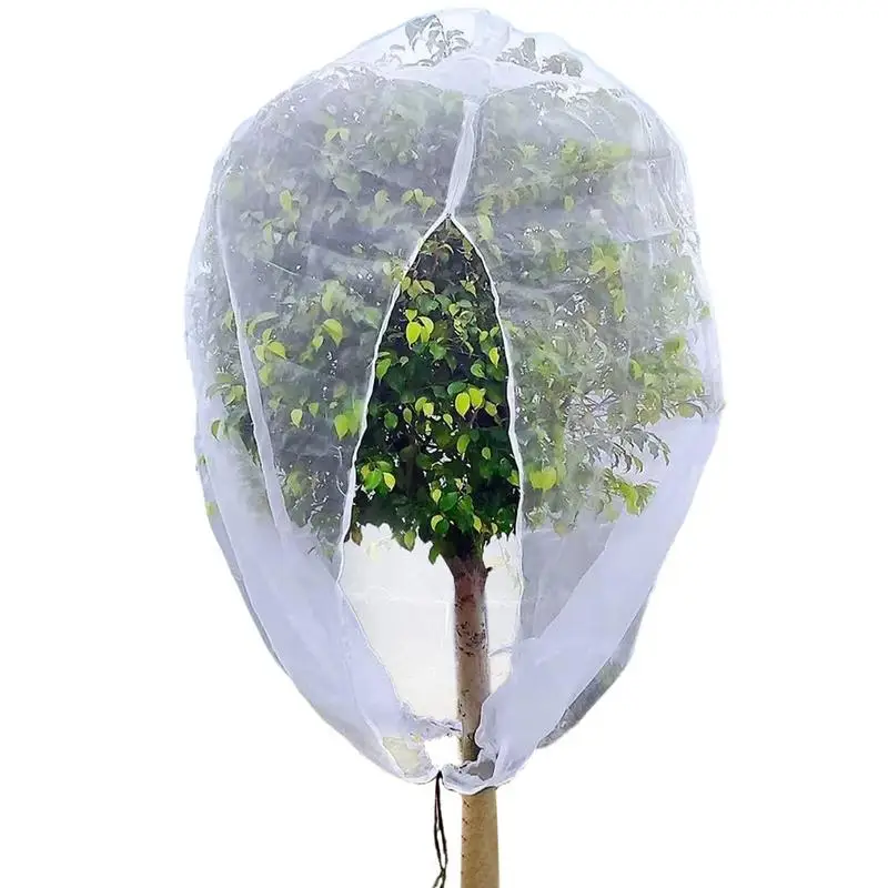 Garden Plant Protection Net Bag Fruits Vegetable Blueberry Mesh Cover Tree Plant Anti-Bird Netting Cover Bags With Drawstring