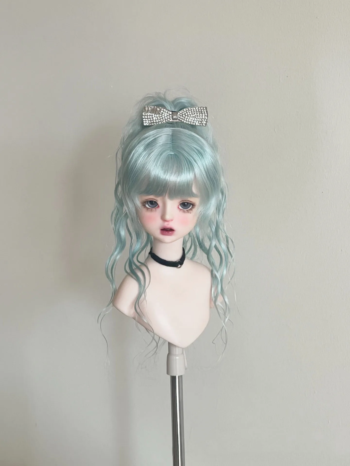 

BJD Wig 1/6 1/4 mohair wig, high ponytail style doll hair free shipping