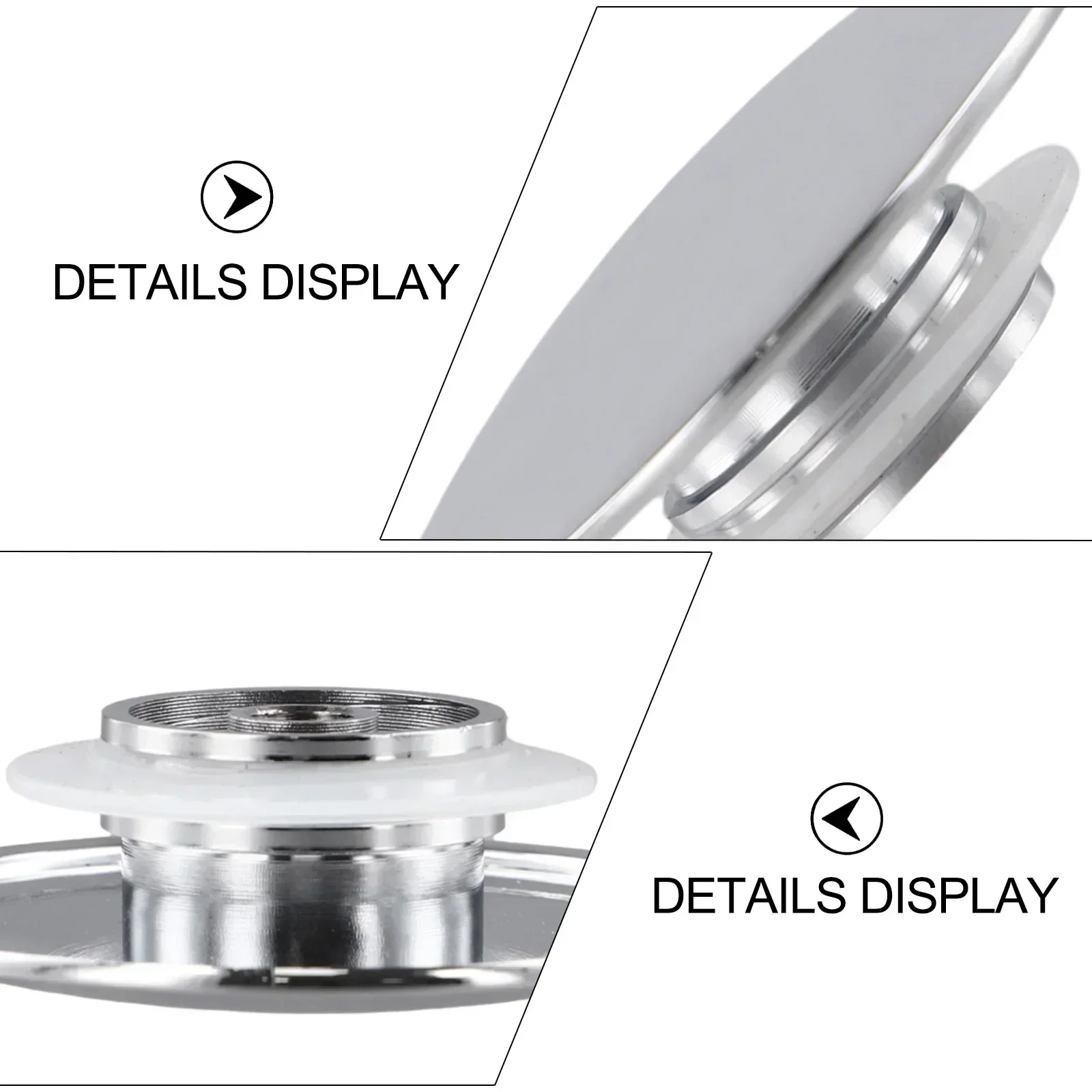 1pc Basin Waste Pop-Up Sink Plug 66mm Silver Chrome Bathroom Basin Sink Up Drain Stopper Drainer Cover Replacement Parts