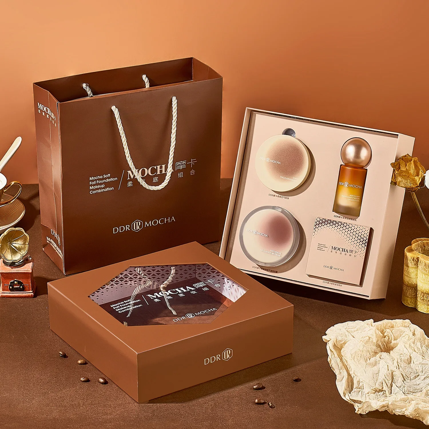 Ddr Mocha American Base Makeup Makeup Set before Make-up Base Cushion Bb Cream Powder Gift