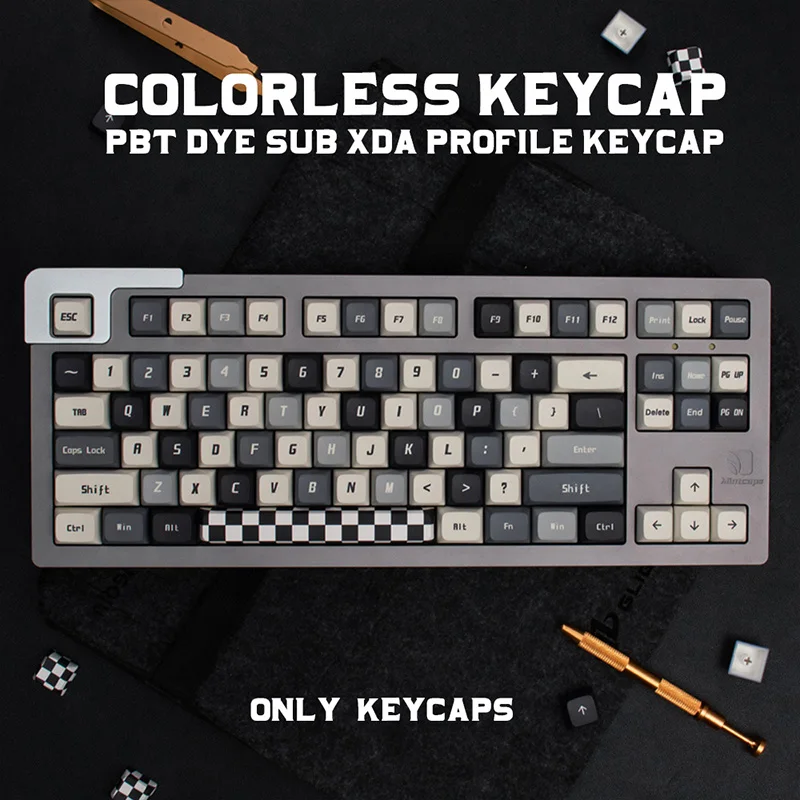 

GMK Colorless 134 Keys PBT XDA Profile Keycap DYE-SUB English Custom Personality Keycaps For Mechanical Keyboard 61/64/68/75