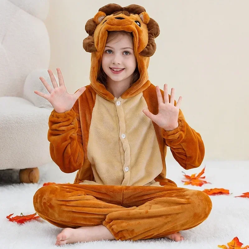 Kigurumi Cow Onesie Kids Unicorn Pajamas For Children Animal Cartoon Blanket Sleepers Baby Costume Winter Boy Girl Jumspuit