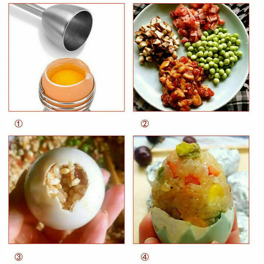 Stainless Steel Egg Opener Boiled Egg Topper Cutter Kitchen Accessories Tools