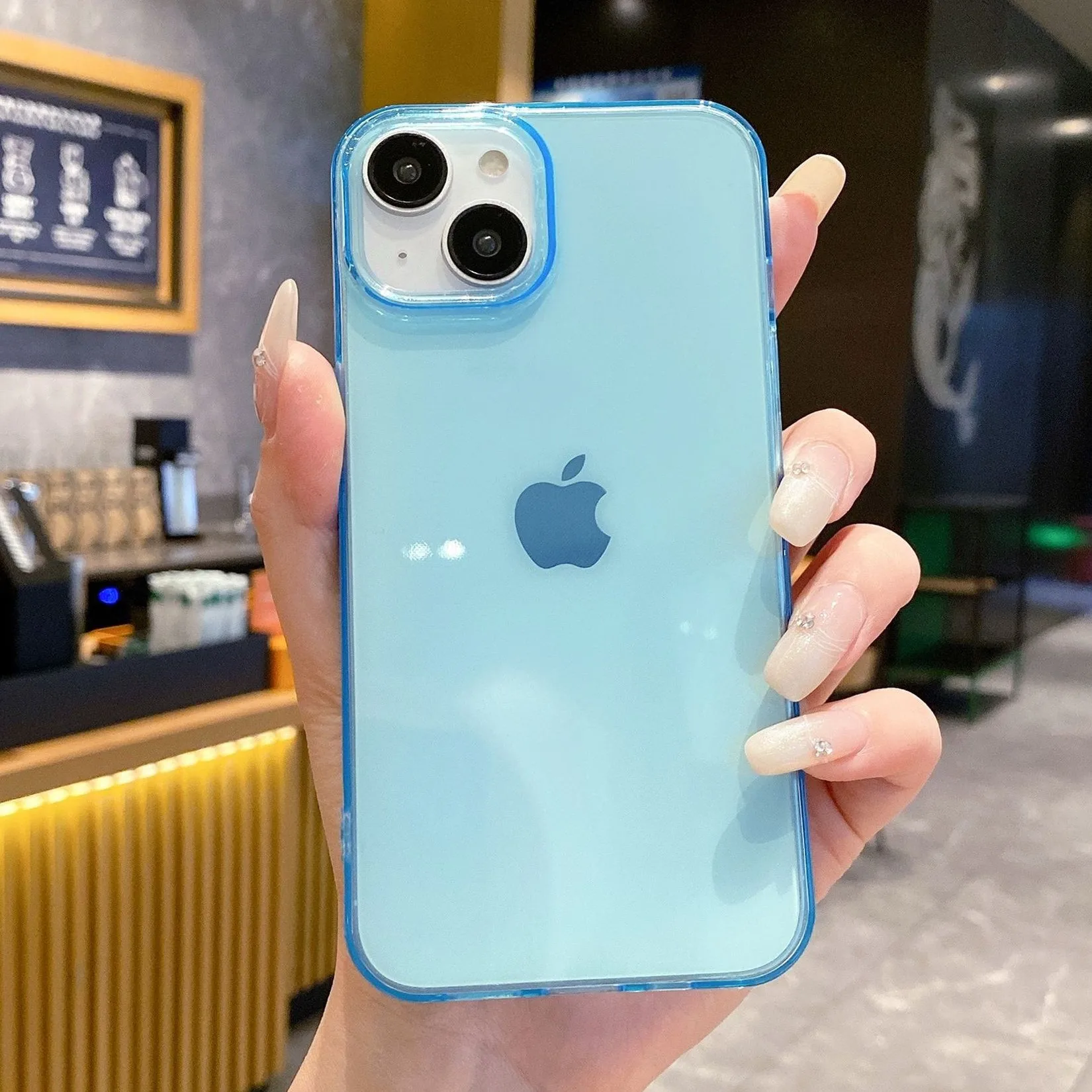 thumbnail image 1 of Soft Transparent Candy Color Phone Case For iPhone 16 15 14 13 12 11 Pro X XS Max XR 8 7 Plus Mini Clear Shockproof Bumper Cover, 1 of 4