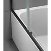 Framed Tub Shower Door, Single Sliding Shower Door with Handle, Tub Shower Door with Tempered Glass, Tub Glass Shower Door 4