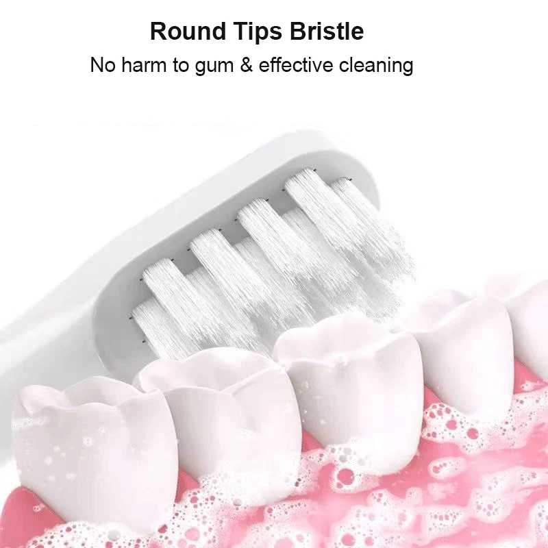 Toothbrush Heads For Xiaomi Mijia T100 Sonic Electric Brush, 2/4/6 PCS Non-original Replacement Toothbrush Head Vacuum Packaging