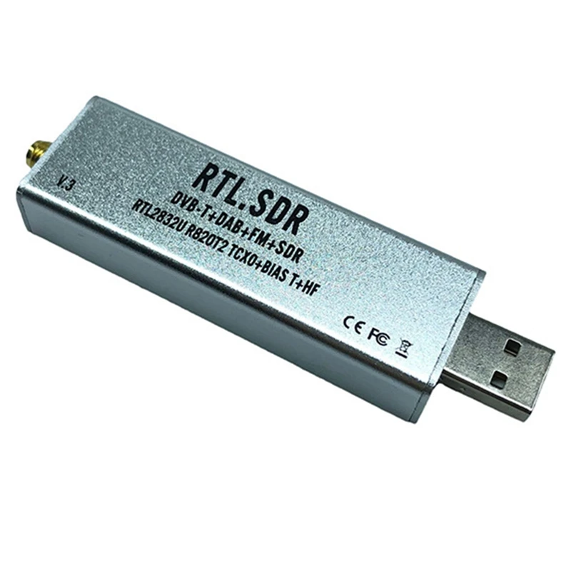 Фото V3 RTL2832U 1PPM TCXO HF Bias Tee SMA программно определяемое радио металлический + пластиковый SMA ключ с антенной RTL SDR V3 R820T2 RTL2832U №4