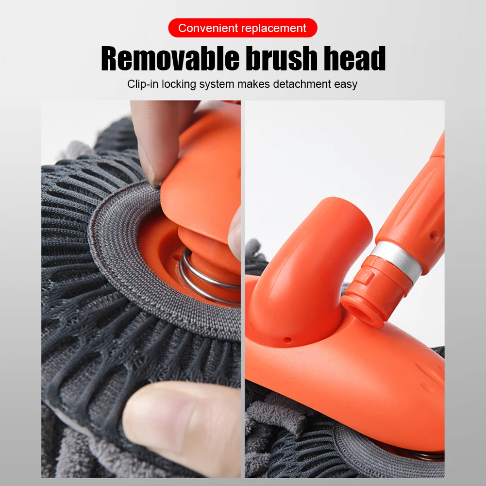 Telescopic Car Wash Brush Long Handle Car Cleaning Mop Portable Chenille Microfiber Cleaning Brush Auto Tools