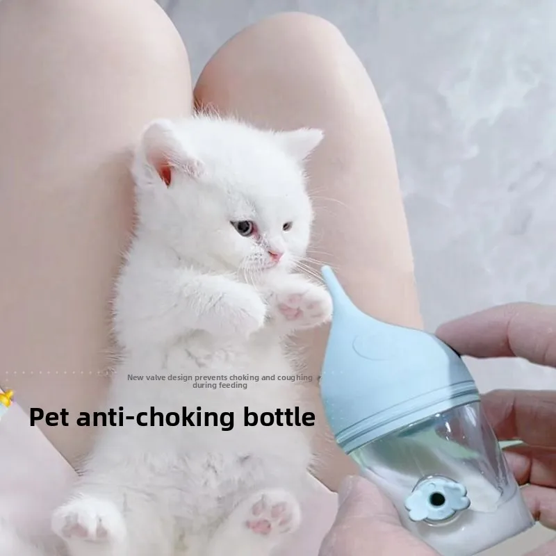 Biberon per gatti, anti-soffocamento, per gattini e animali neonati, dispositivo per l'alimentazione di gatti e cuccioli, tettarella per l'alimentazione - immagine 2